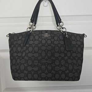 Coach Black Signature Tote Bag